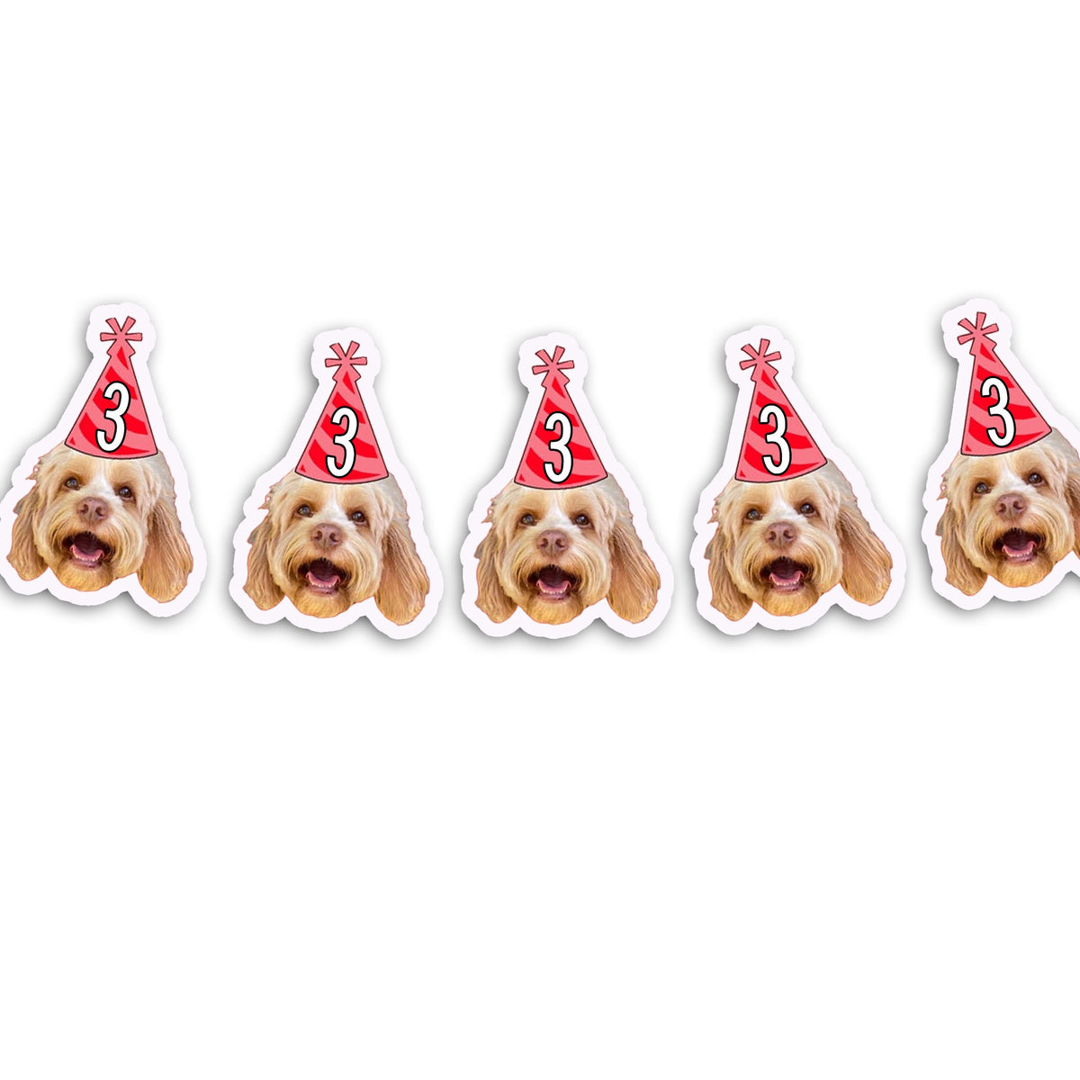 Custom Pet Face Birthday Decorations Dog Birthday Banner