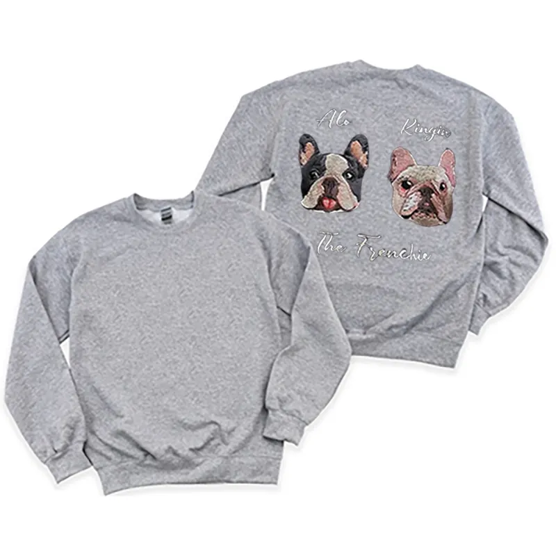 Personalized Embroidered Hoodie Custom Head Cute Gift for Animal Lovers