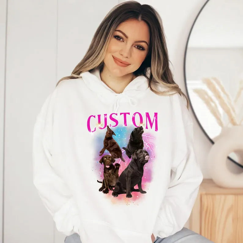 Custom Dog Bootleg Rap Unisex T-Shirt Sweatshirt Hoodie, Personalized Dog Bootleg Vintage Shirt