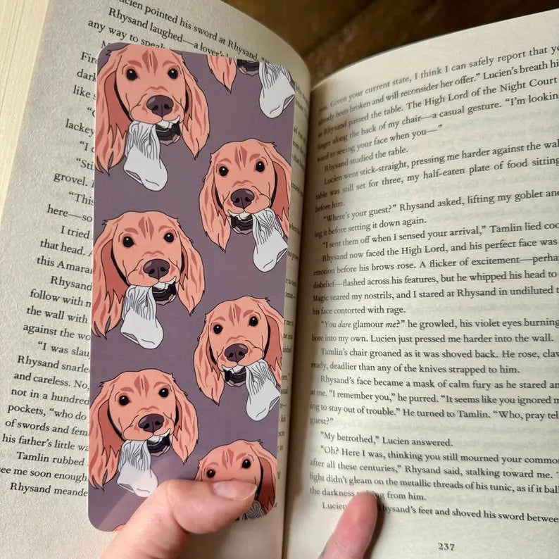 Custom Pet Portrait Bookmark – Personalized Bookmark for Pet Owners & Book Lovers