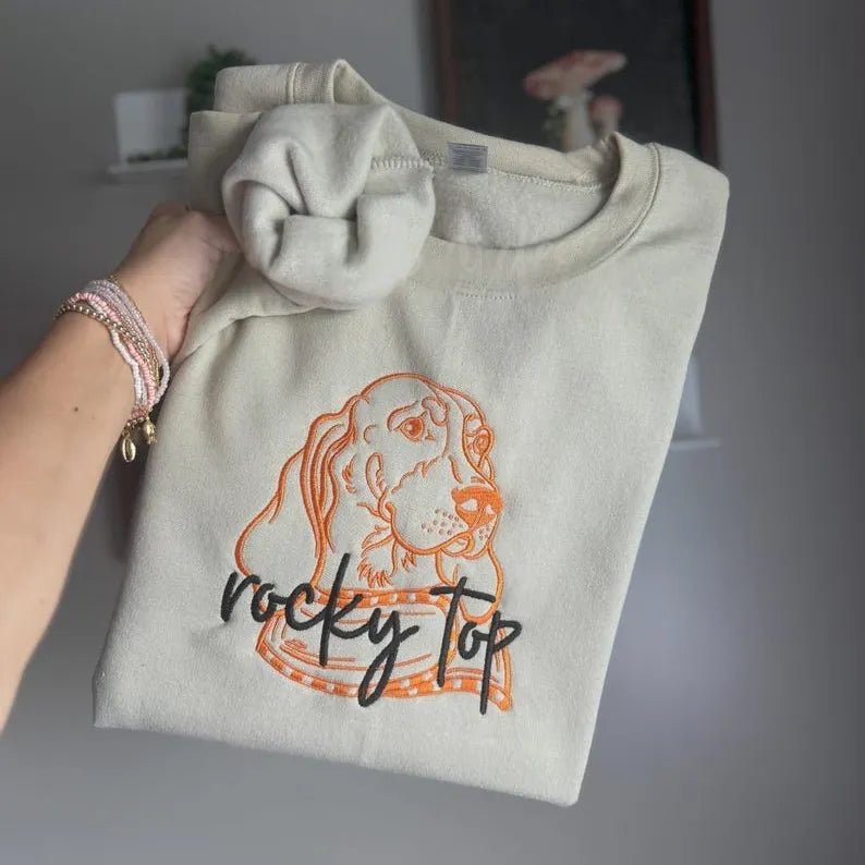Custom Embroidered Pet Silhouette Sweatshirts With Pet's Name- Stylish Outline Style