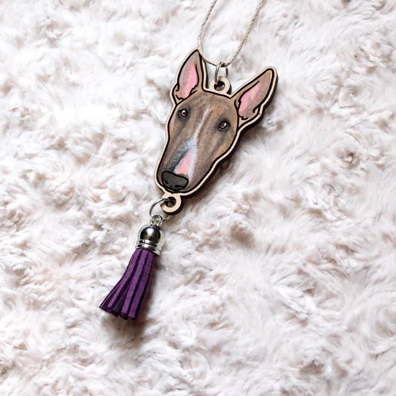 Custom Pet Portrait Rear View Mirror Charm