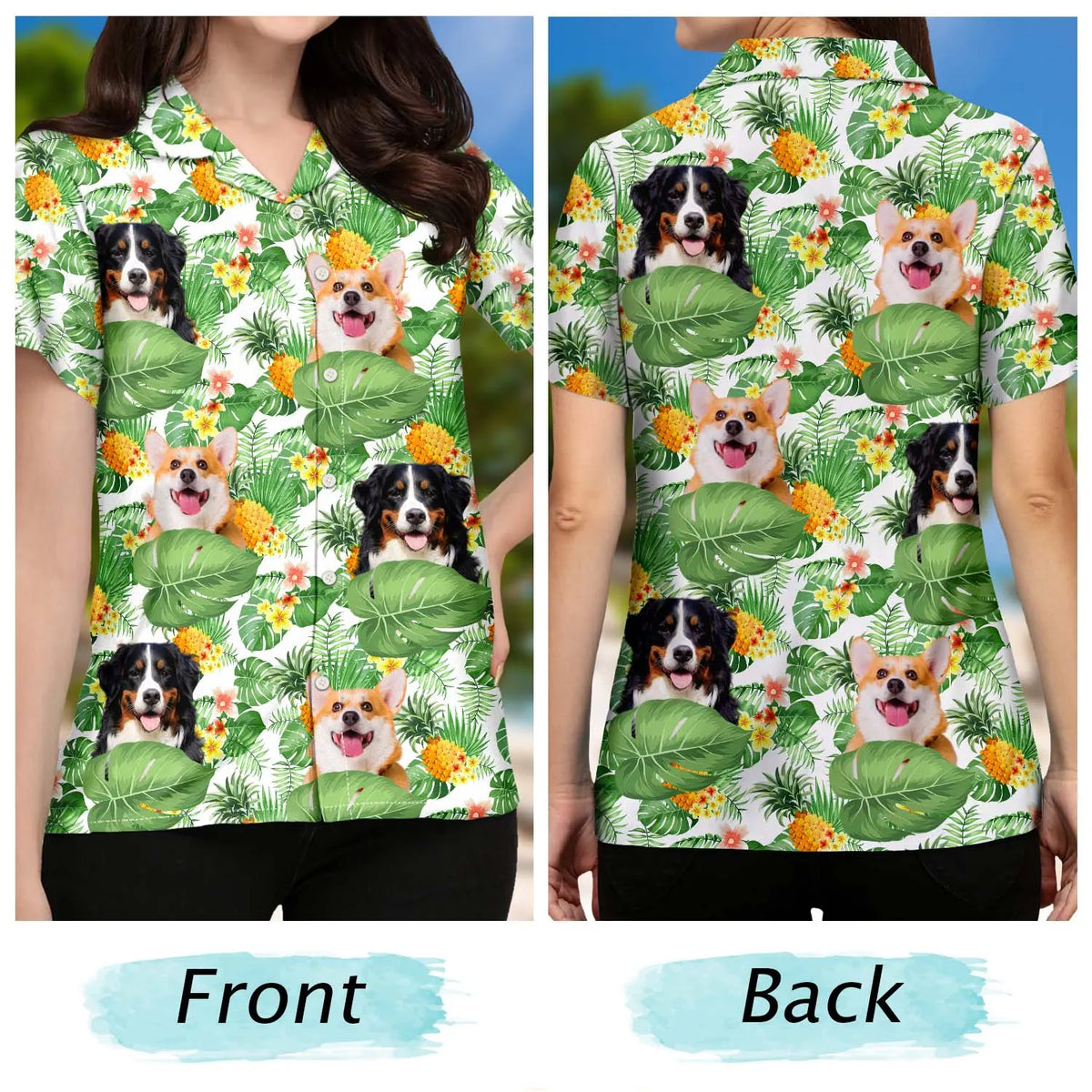 Custom Photo Funny Family Pet - Personalized Custom Hawaiian Shirt