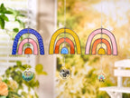 Personalized Pet Memorial Sun Catcher – Rainbow Bridge Stained Glass with Photo