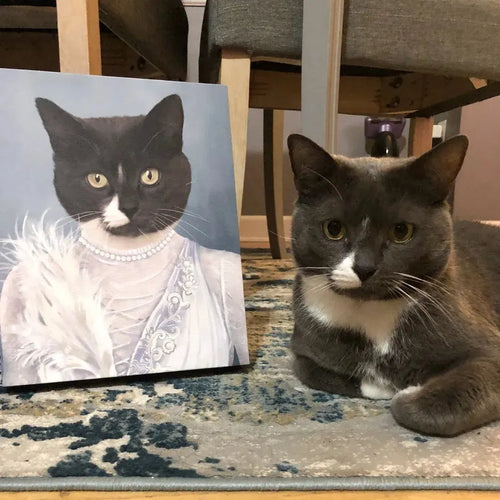 The Ballerina - Custom Pet Portrait Canvas Frame