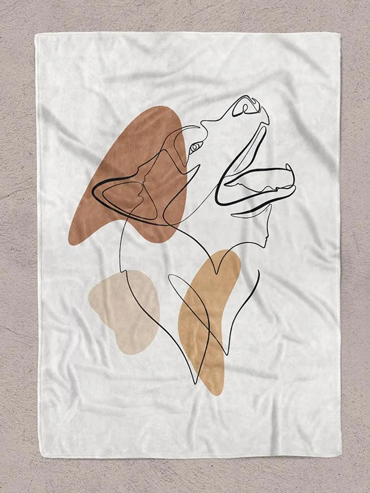 Custom Pet Line Art Blanket