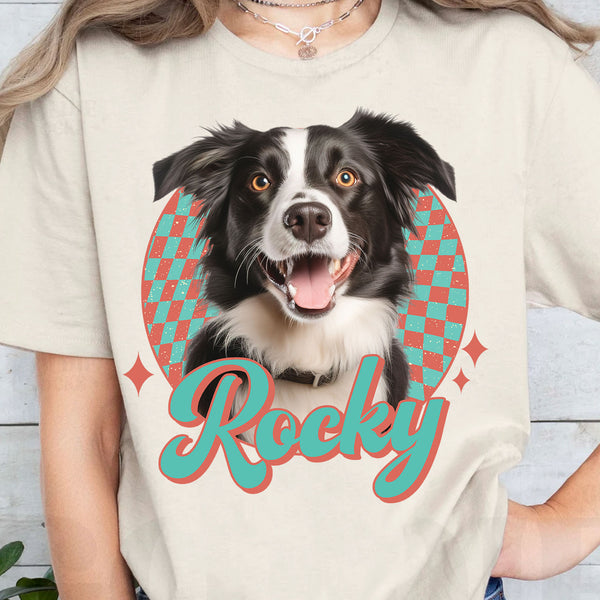 Custom Vintage Pet Unisex T-shirt, Pet Photo + Name 90's T-shirt Sweatshirt Hoodie