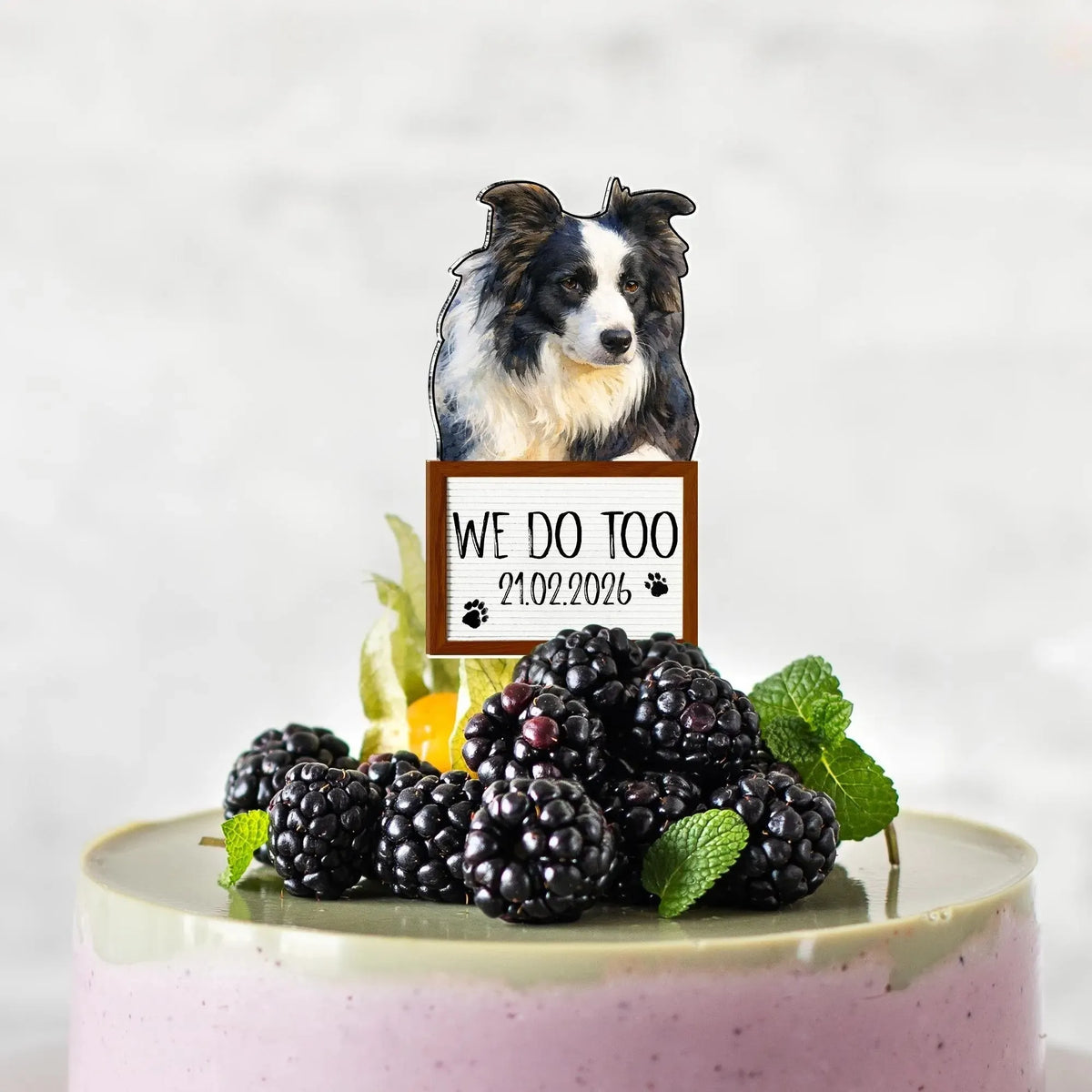Personalized Dog Wedding Cake Topper, Unique Wedding Keepsake