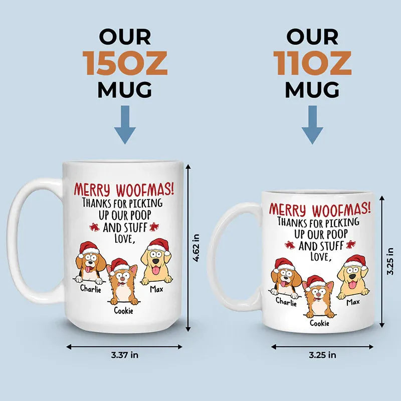 Thanks For Picking Up Our Poop Custom Pet Portrait Mug 