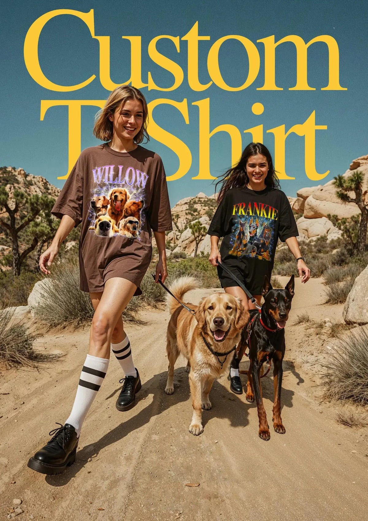 Vintage Pet Tee & Sweatshirt & Hoodie - Custom Photo & Name Shirt