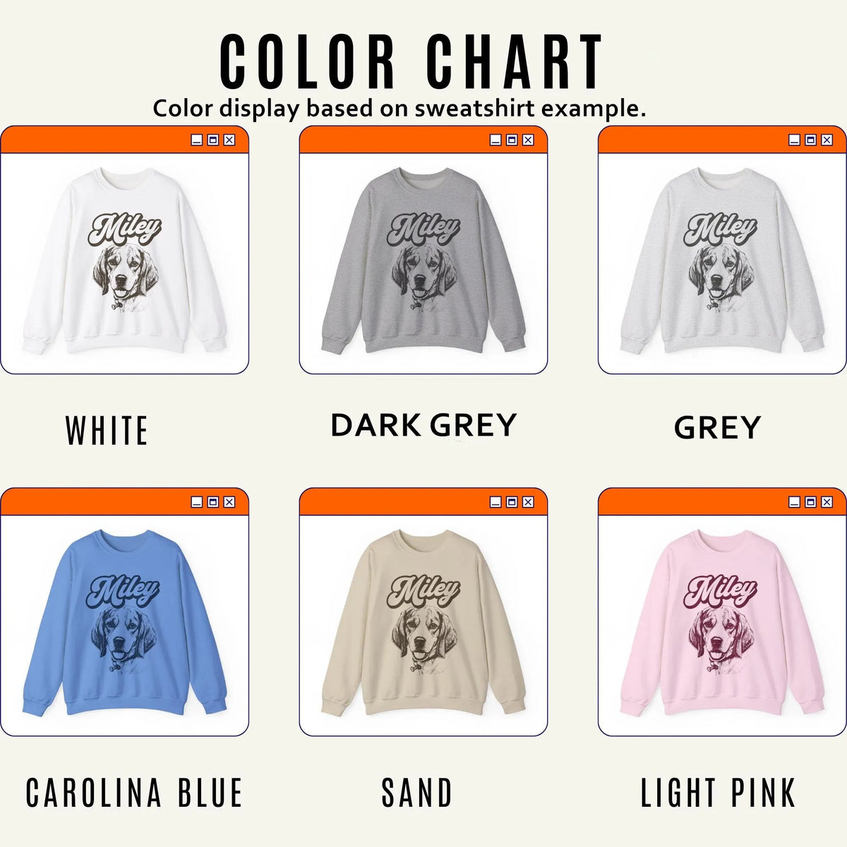 Custom Pet Dog Face Print On T-shirt Sweatshirt Hoodie