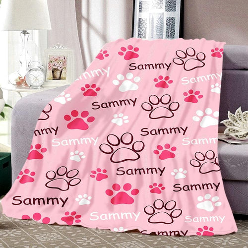 Custom Dog Name Blanket, Personalized Name Blanket for Pet Lover