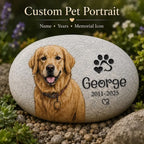 Personalized Pet Memorial Garden Stone, Personalized Pet Sympathy Pebble, Pet Memorial Gift