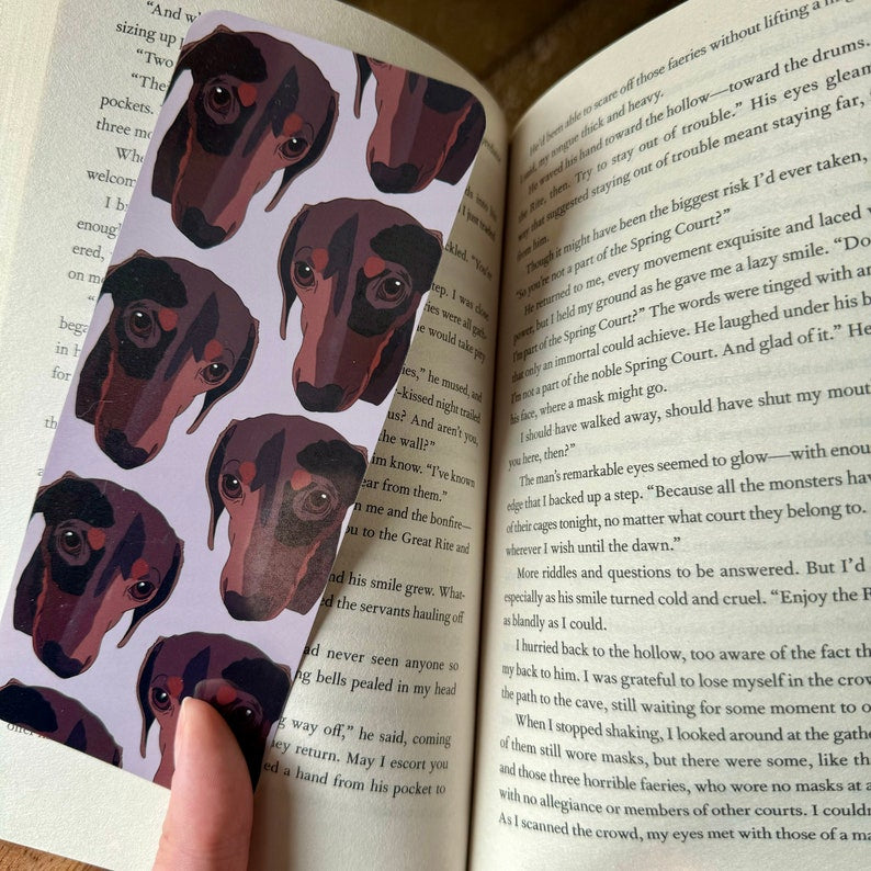 Custom Pet Portrait Bookmark – Personalized Bookmark for Pet Owners & Book Lovers