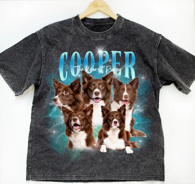 Custom Bootleg Retro Vintage Funny Rap Shirt, Custom Pet Photo Graphic 90s Tshirt Sweatshirt Hoodie