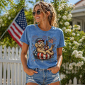 Custom Dog Breed Patriotic Dogs 4th of July Dog T-Shirts, USA Flag, Fireworks, America 250