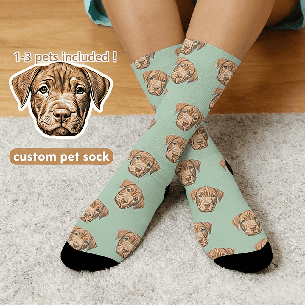 Custom Pet Photo Socks Personalized Pet Socks