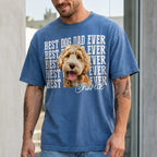 Custom Dog Dad Photo Shirt, Best Dog Dad Ever Pet Tee Gift for Him, Boyfriend Husband
