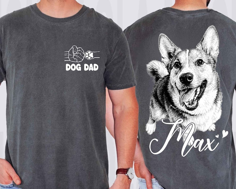 Personalized Dog Dad Shirt with Pet Photo Name, Father's Day Shirt For Dog Dad