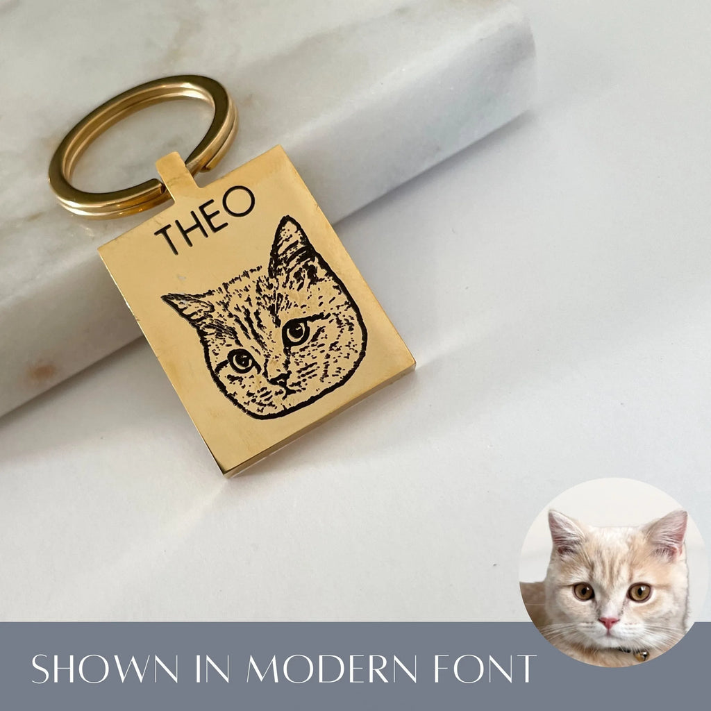 Custom Pet Keychain - Pet Photo + Name