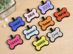 Custom Name Bone-Shaped Silicone Dog Tag, Silent Pet ID Tag