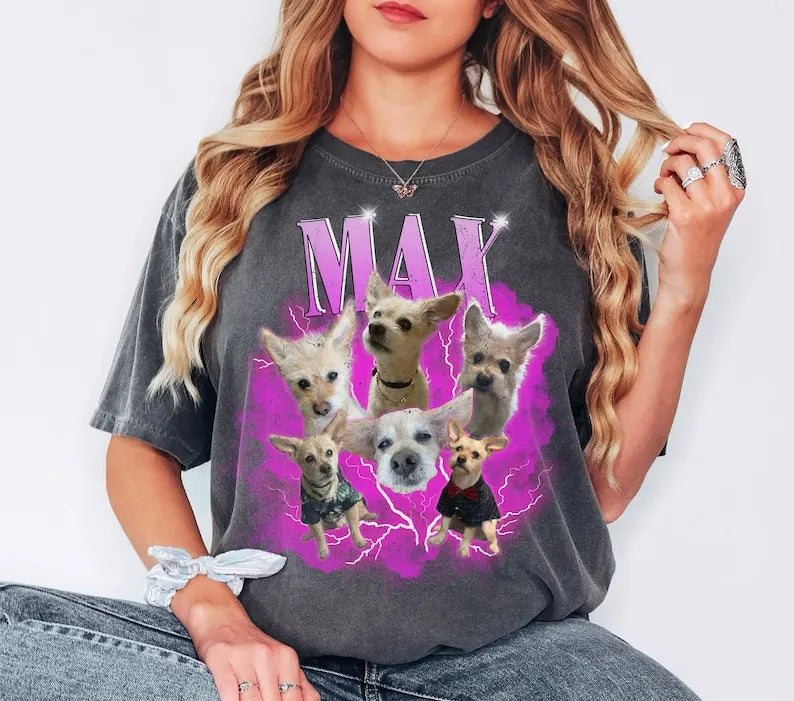 Custom Vintage Retro 90s Dog Pet Bootleg T-Shirt Sweatshirt Hoodie