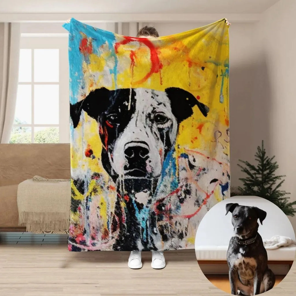 Basquiat Art Custom Blanket