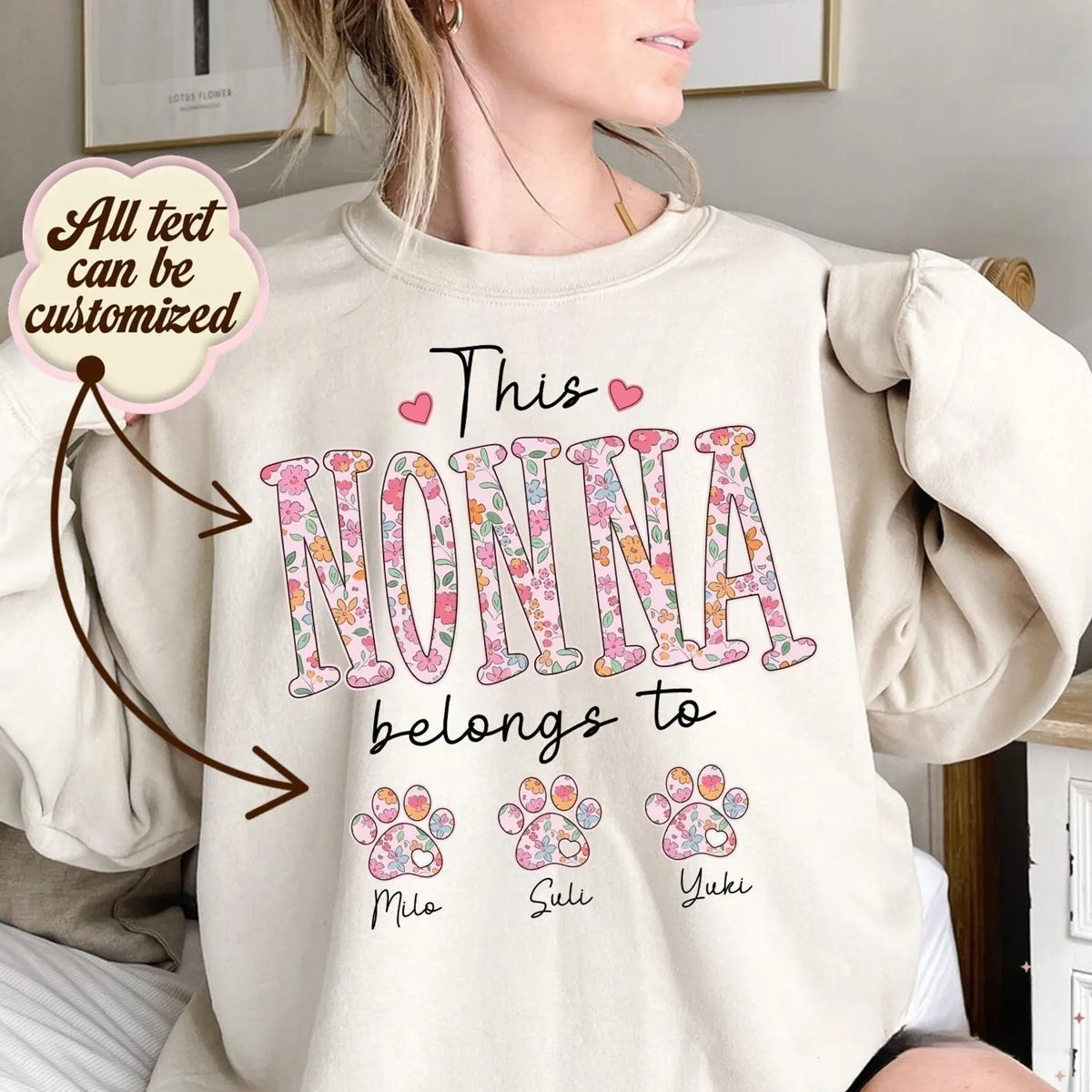 This Grandma Belongs To, Custom Dog Grandma Shirt, Dog Nana T-shirt Sweatshirt