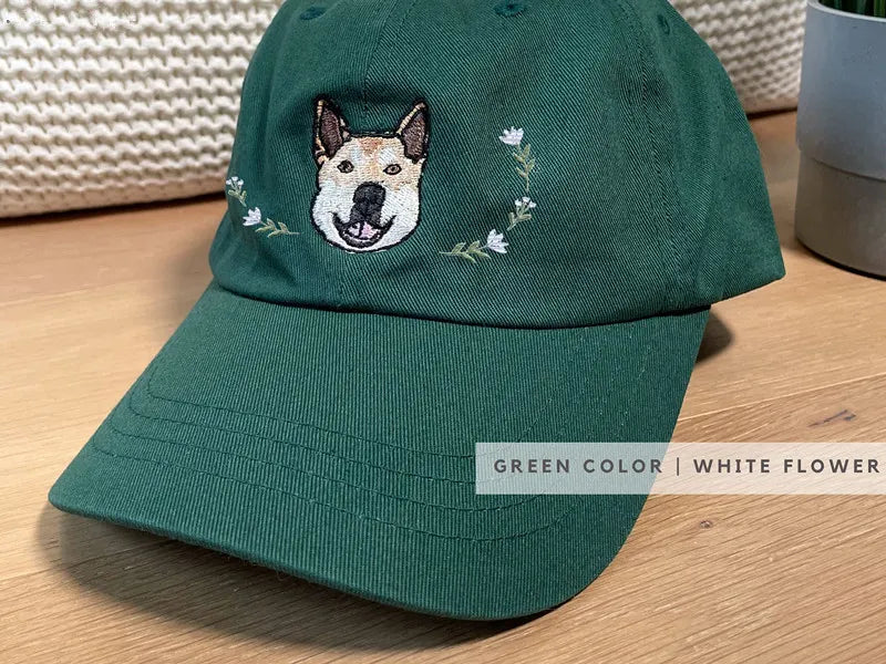 Custom EMBROIDERED Pet Hat Using Pet Photo Personalized Dog Hat Cat Hat