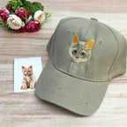 Custom Embroidered Hat with Pet Portrait