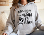 Personalized Printing From Fur Mama To Baby Mama, Pregnant Sweatshirt