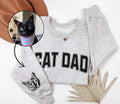 Cat Dad Personalized Sweatshirt – Custom Pet Portrait Shirt for Father’s Day or Birthday