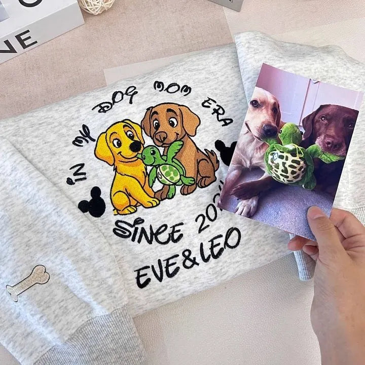 Personalized Pet Embroidered Sweatshirt Cartoon Style