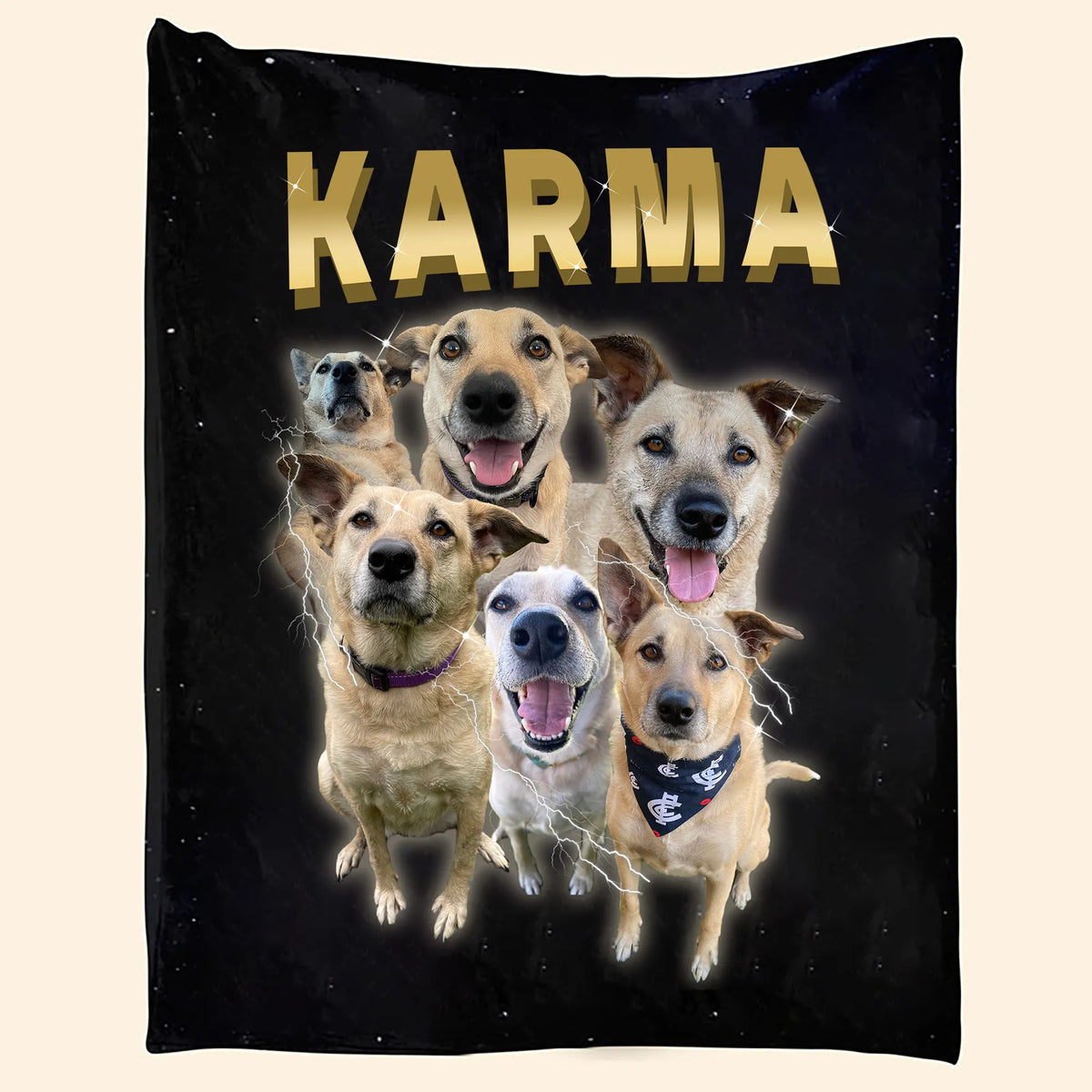Custom Vintage Pets Blanket