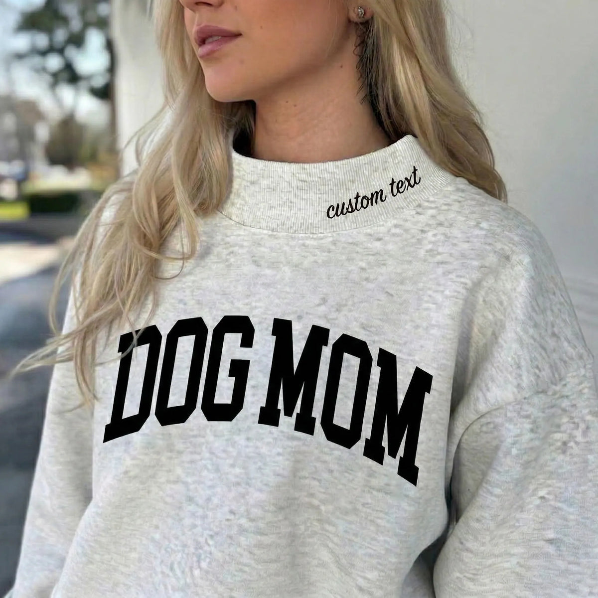 Custom Dog Mom Mockneck Sweatshirt