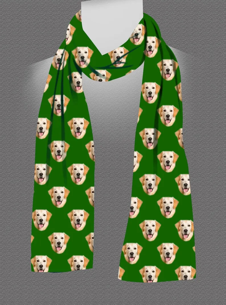 Custom Your Photo On Scarf, Photo Scarves Custom Pet Photo Scarf 