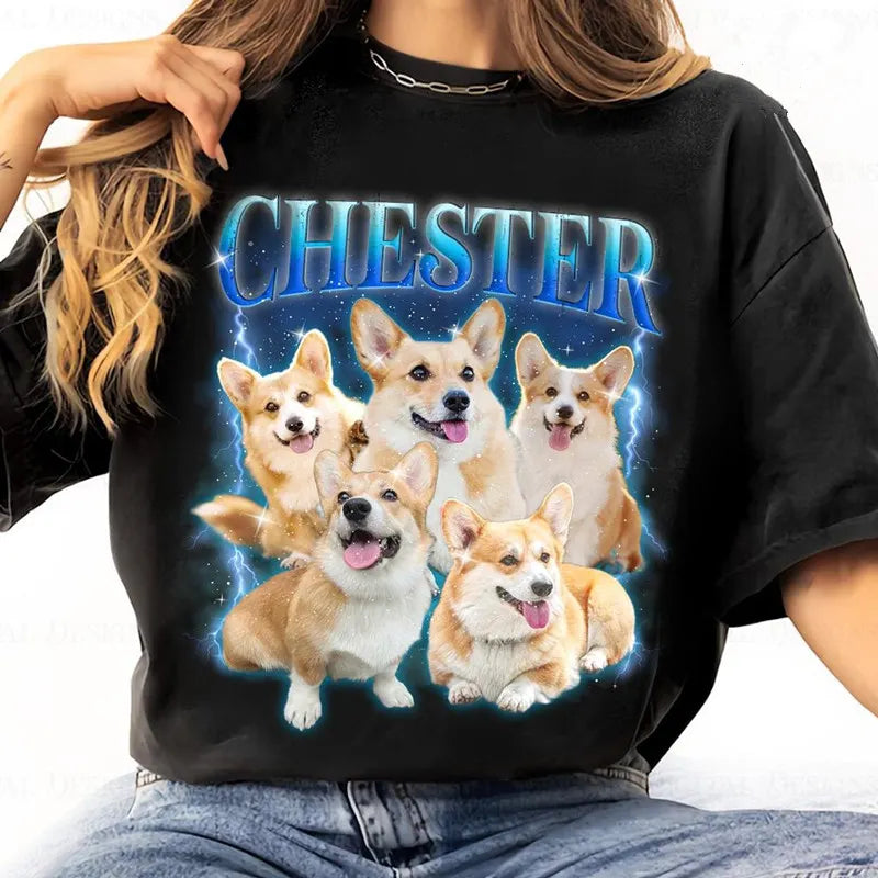 Custom Bootleg Rap Tee Dog Pet Printing T-Shirt Sweatshirt Hoodie