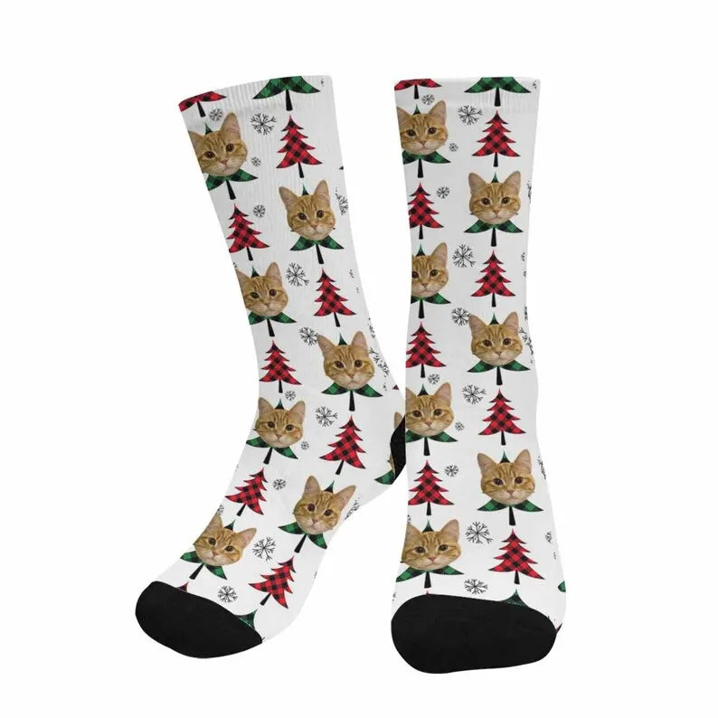 Custom Pet Face Socks for Christmas, Custom Photo Socks, Personalized Socks