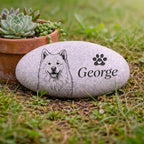 Personalized Pet Memorial Garden Stone, Personalized Pet Sympathy Pebble, Pet Memorial Gift