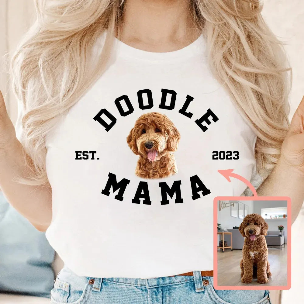 Custom Dog Mama Hoodie T-shirt Sweatshirt Hoodie with Photo Printed