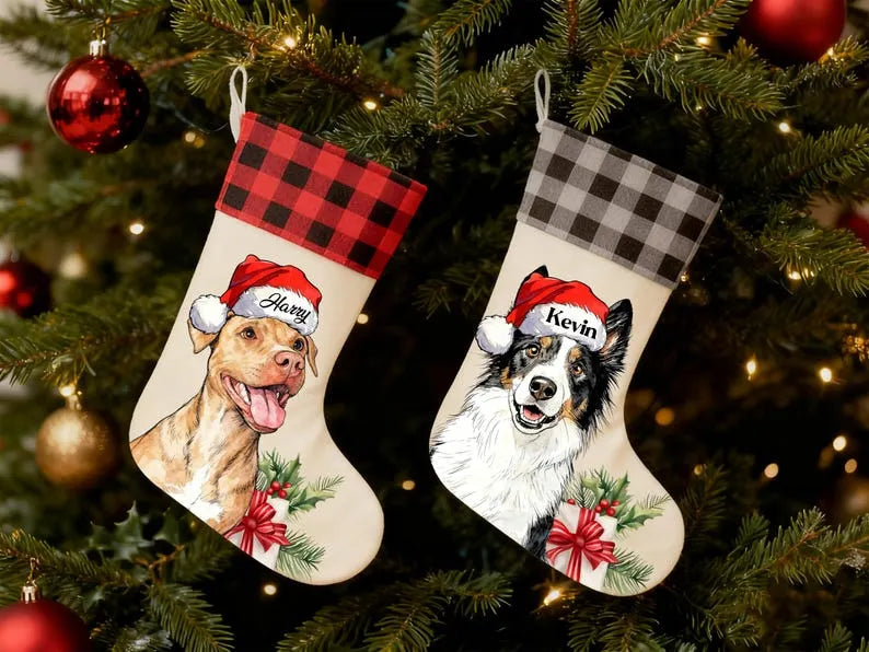 Personalized Dog Stockings Dog Christmas Stocking Cat Christmas Stocking
