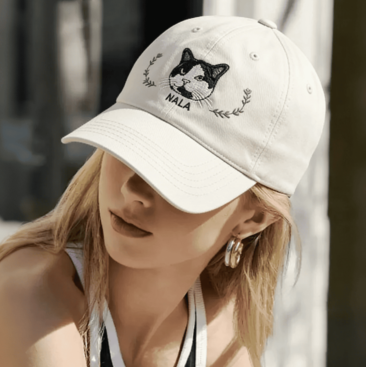 Custom EMBROIDERED Pet Hat Using Pet Photo Personalized Dog Hat Cat Hat