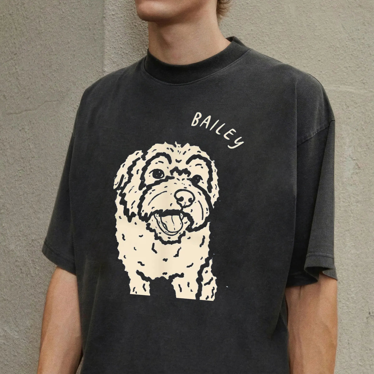 Custom Pet Portrait Modern Style Tee Sweatshirt Hoodie