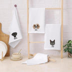 Custom Pet Portrait Kitchen Towel, Personalized Pet Gift for Dog Mom, Mother's Day Gift