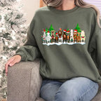 PetFiestas® Christmas Goat Christmas Sweatshirt, Funny Christmas Farm Animal Sweatshirt