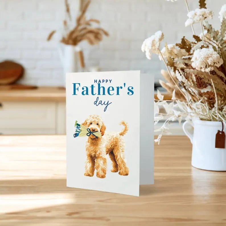 Personalized Dog Photo Father's Day Card, Dog Dad Gift
