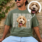 Custom Dog Dad Photo Shirt, Best Dog Dad Ever Pet Tee Gift for Him, Boyfriend Husband