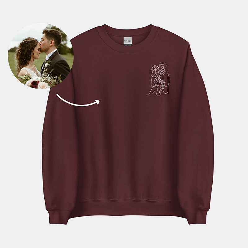 Custom Embroidered Sweatshirt and Hoodie Gifts For Couple