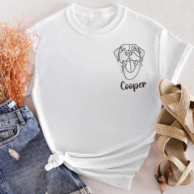 Custom Embroidered T-shirt/Sweatshirt/Hoodie- Stylish Outline Style
