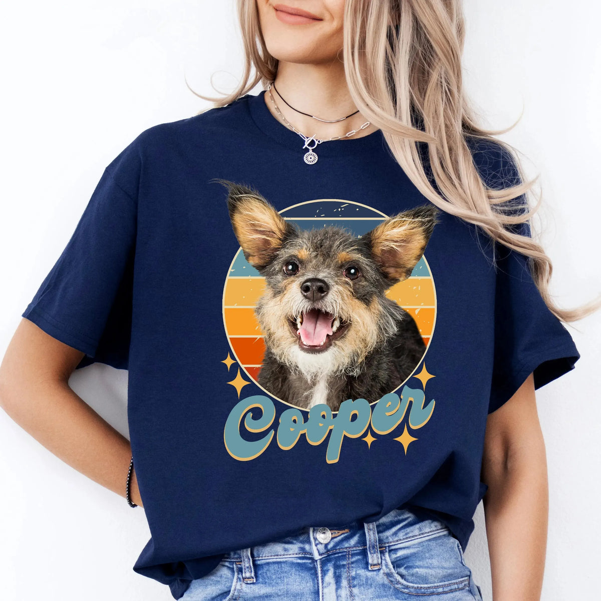 Personalized Vintage Pet Photo Unisex T-shirt, Pet Photo and Name Sweatshirt Hoodie